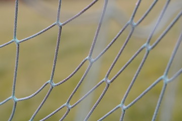 Soccer net play field detail