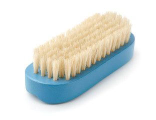 Blue wooden clothes brush