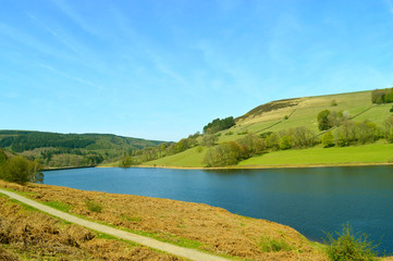 Ladybower reservoir in Derbyshire