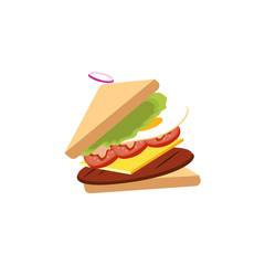 delicious sandwich and full ingrediens