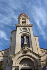 Fototapeta na wymiar Sète : clocher de l'église Saint-Louis