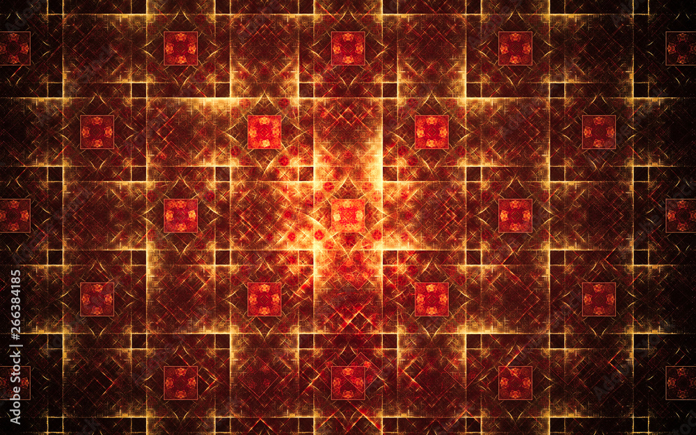 Fototapete digital generated image in the form of abstract geometric shapes of various shades and colors for us