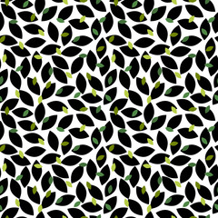 Leaves Pattern. Floral seamless pattern for wrapping, fabric, paper and wallpaper. Endless Background.
