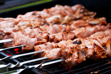 Barbeque on the grill