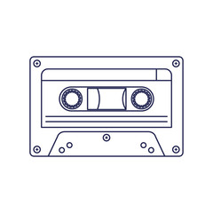 retro cassette music icon