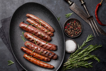 Grilled sausages