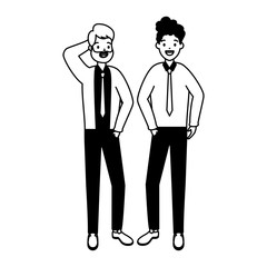 two men diversity characters