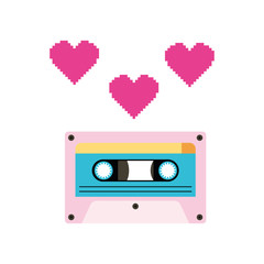 retro cassette music icon