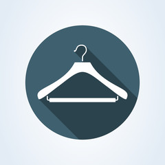 Hanger, Laundry or Wardrobe symbol. flat style illustration