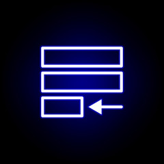 justify text icon in neon style. Can be used for web, logo, mobile app, UI, UX