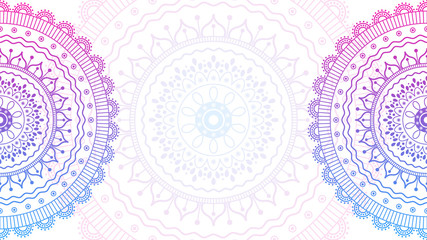 Ornamental floral background with mandala. Folk ethnic illustration for print