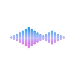 Sound radio wave background of soundtrack or sound diagram. Vector graph of microphone sound equalizer pattern