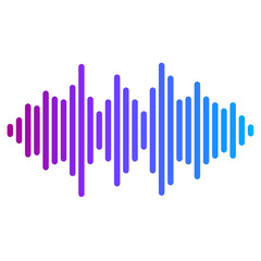 Sound radio wave background of soundtrack or sound diagram. Vector graph of microphone sound equalizer pattern