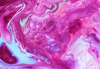 Abstract lilac-white-pink background. Game of colors.  Acrylic texture with marble pattern....