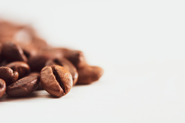 coffee beans on white background