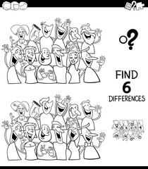 differences color book with happy people