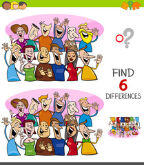 differences game with happy people group