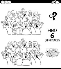 differences color book with funny people