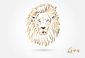 Lion head stylized logo