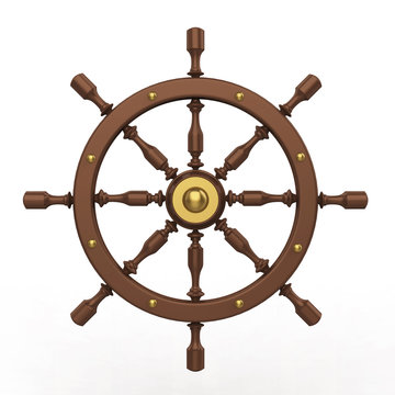 Ship Wheel Isolated