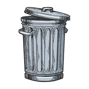 cartoon garbage can