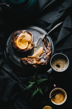 Dutch Baby Pancakes with Citrus Curd and Coffee