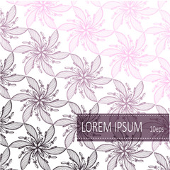 Floral Pattern background vector. For Invitation cards decoration,  wrapping, textiles, paper.