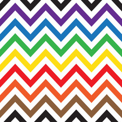 Rainbow chevron trendy decorative zigzag pattern background. 