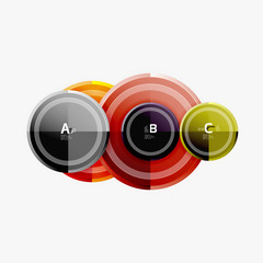 Colorful glossy circles background