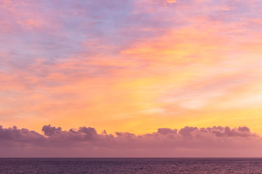 Sunset over the Atlantic Ocean