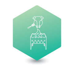 Brazier and chicken icon