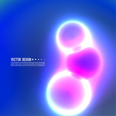 Abstract vector background with microscopic biological particles of the organism. Illustration of the cell structure of bacteria.