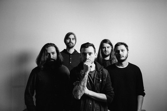 Five Member band on seamless background