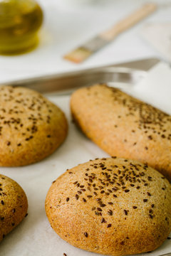 Homemade bread and buns.
