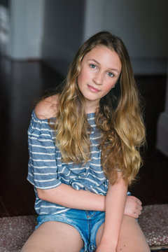casual moments with teen girl