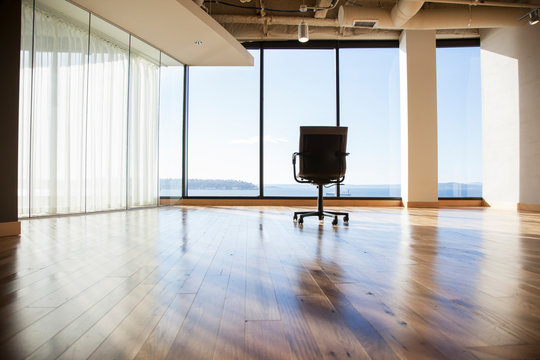 Office chair at window