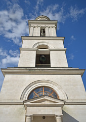 Fototapeta na wymiar Stock photo bell tower of a church