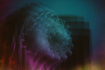 Kaelidescope images of a woman