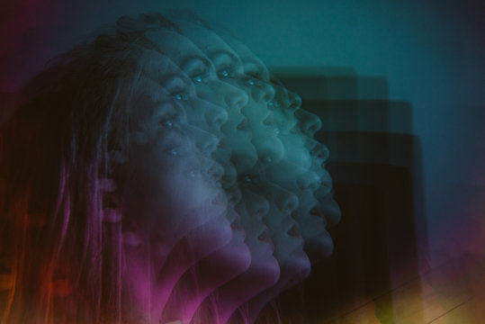 Kaelidescope images of a woman