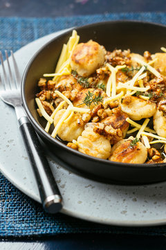 Parsnip/Potato Gnocchi with Walnut, Thyme Sauce