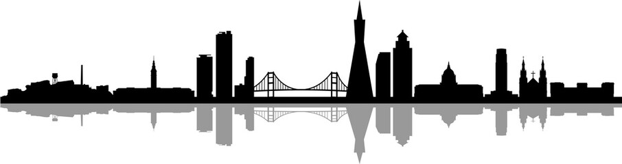 San Francisco City Skyline Silhouette