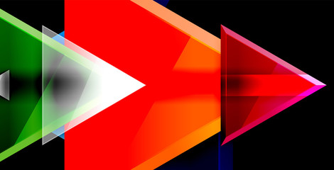 Dynamic triangle composition abstract background