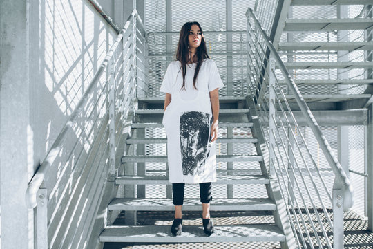 Woman wearing minimalistic design