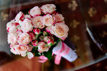 bouquet of white roses