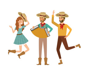 group of people farmers with musical instruments