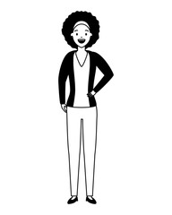 woman standing character