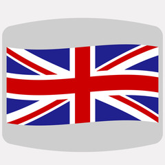 Flag of Great Britain,  vector illustration, flat