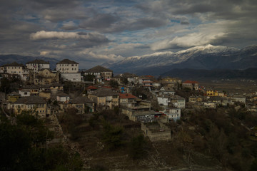 Fototapeta na wymiar panoramic view of the city gjirokaster, albania