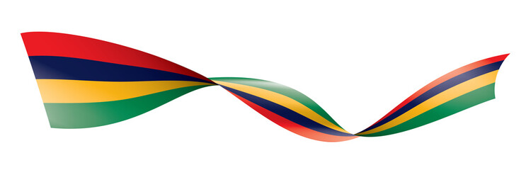 Mauritius flag, vector illustration on a white background