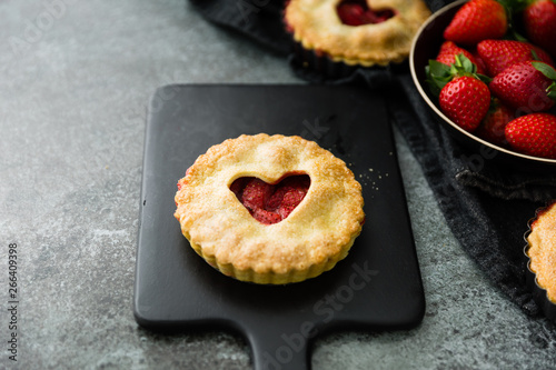 Strawberry tart freshly baked